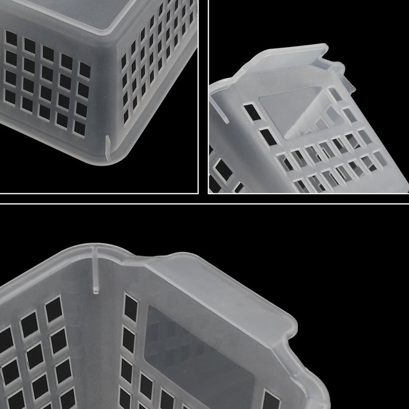 Qskely Clear Small Plastic Pencil Storage Baskets, Pack of 6 - Image 3